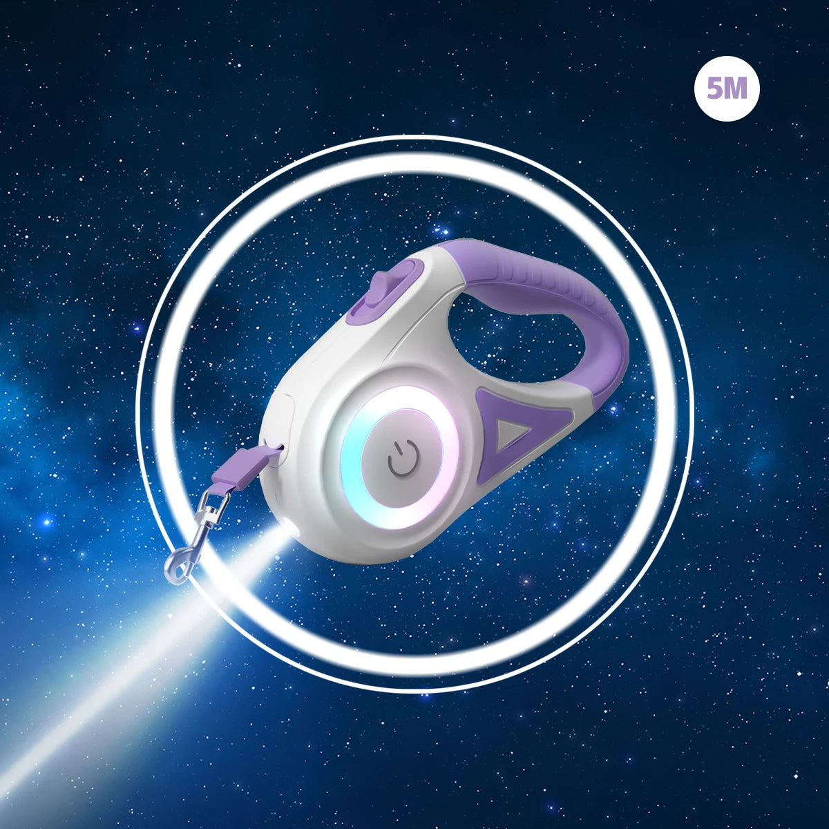 Retractable Dog Leash with LED Light – 3m or 5m