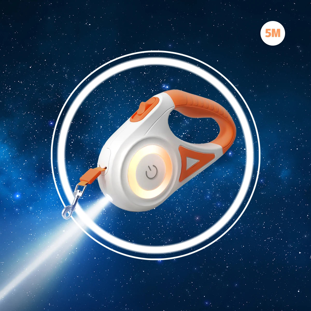 Retractable Dog Leash with LED Light – 3m or 5m