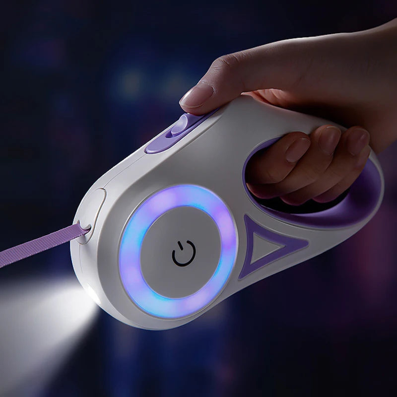 Retractable Dog Leash with LED Light – 3m or 5m