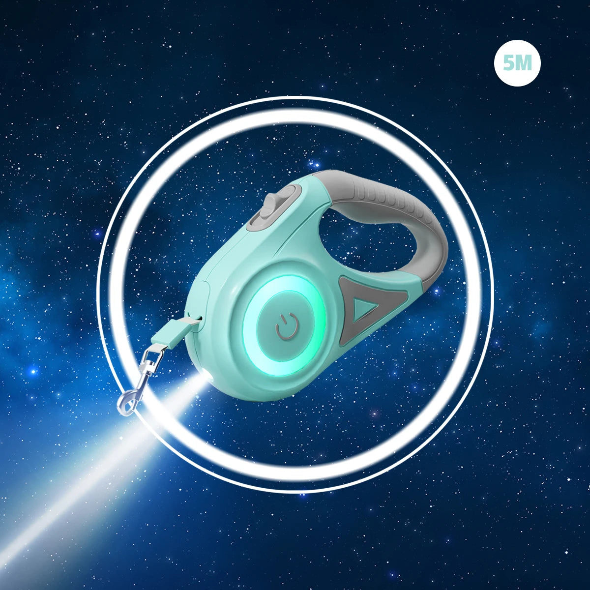 Retractable Dog Leash with LED Light – 3m or 5m